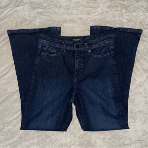 Banana Republic Premium Denim Flare Jeans Dark Wash Size 30S Mid Rise Stretch